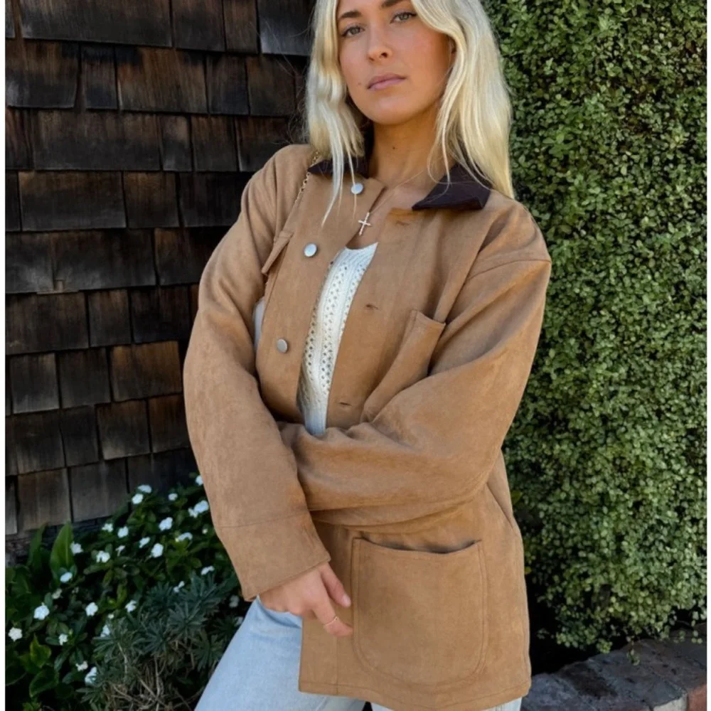 Faux Suede Barn Jacket - Small - Picture 4 of 8